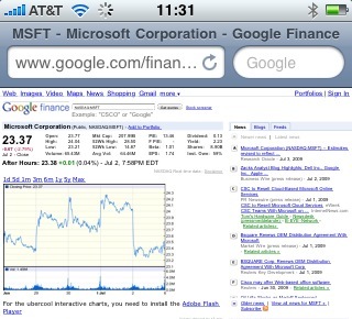 Google Finance iPhone 2 Google Finance iPhone 2